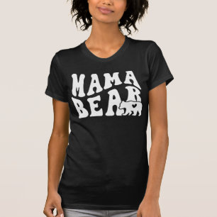T-shirt de style rétro Mama Bear, maman & Cub