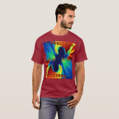 T-Shirt de style rétro psychédélique Peekaboo (Devant entier)