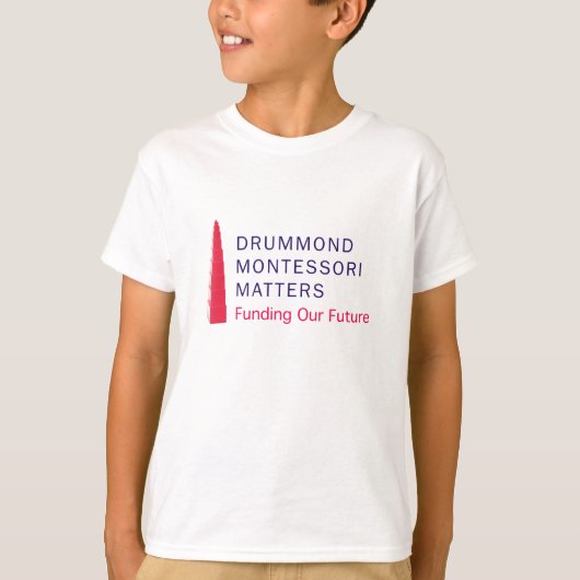 T-shirt de sujets de Drummond Montessori (Devant)
