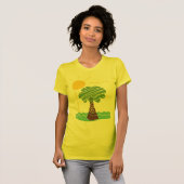 T-shirt de Sun d'été de brise d'île (Devant entier)