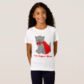 T-shirt de superhéros de chat (Devant entier)