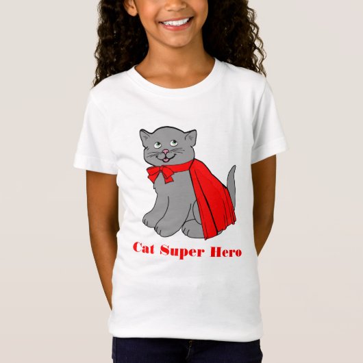 T-shirt de superhéros de chat (Devant)