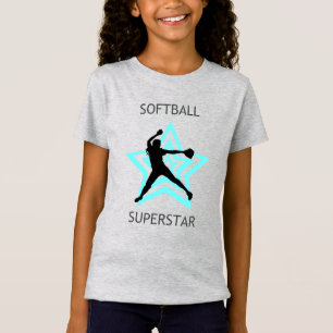 T-Shirt de superstar de softball pour filles