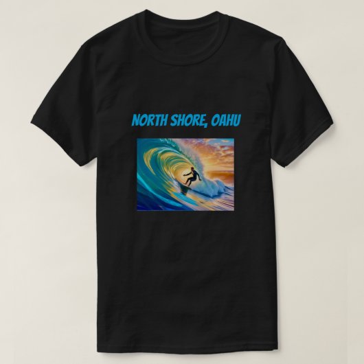 T-shirt de surfeur personnalisable (Design devant)
