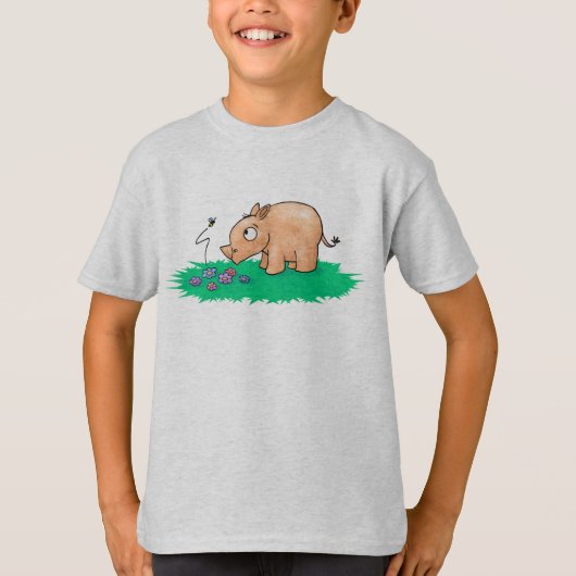 T-shirt de surprise de rhinocéros (Devant)