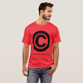 T-shirt de symbole de Copyright (Devant entier)