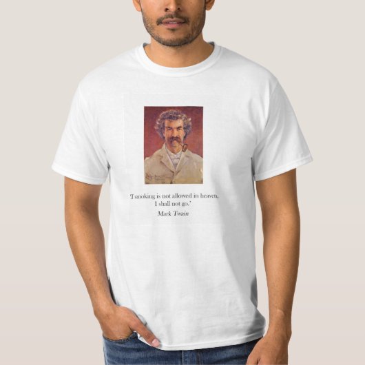 T-shirt de tabagisme de tuyau de Mark Twain (Devant)
