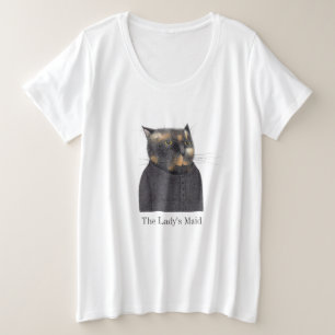 T-Shirt de taille plus pour femme CHAT de fille