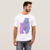 T-shirt de tango d'hippopotame de danse (Devant entier)