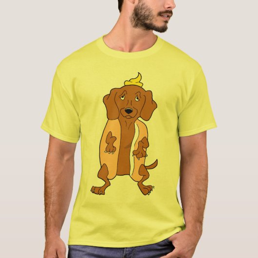 T-shirt de teckel de chien de saucisse (Devant)