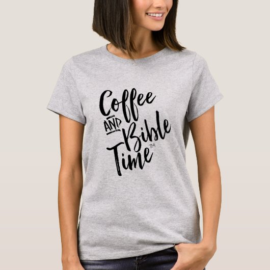 T-shirt de temps de café et de bible (Devant)