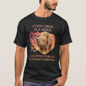 T-shirt De Temps En Temps Un Chien Irlandais Setter Entre  (Devant)
