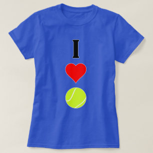 T-shirt de tennis féminin I Love (Coeur)