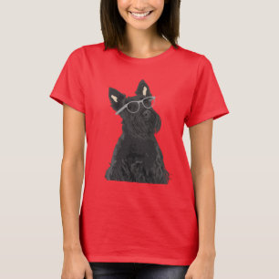 T-shirt de Terrier d'écossais de hippie pour des