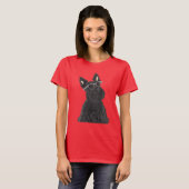 T-shirt de Terrier d'écossais de hippie pour des (Devant entier)