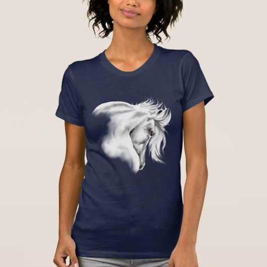 T-shirt de tête de cheval de Whte (Devant)