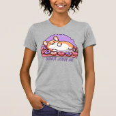 T-shirt de texte personnalisé Donut Cute Corgi (Devant)