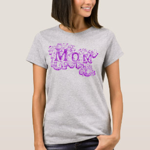 T-shirt de texte pourpre décoratif maman