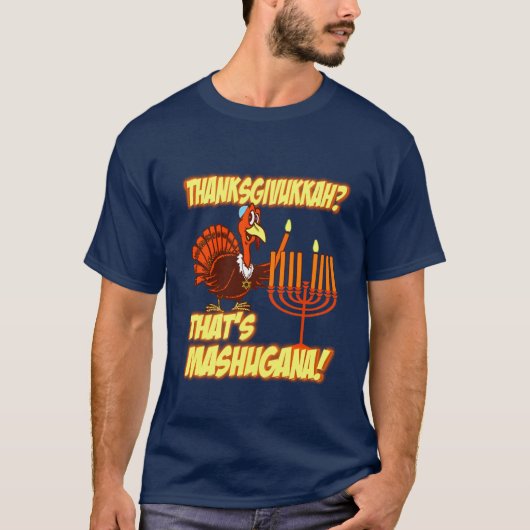 T-shirt de Thanksgivukkah Mashugana (Devant)