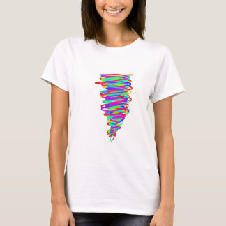 T-shirt de tornade d'arc-en-ciel