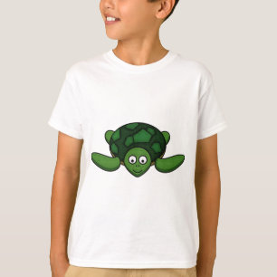 T-shirt de tortue de bande dessinée d'enfants