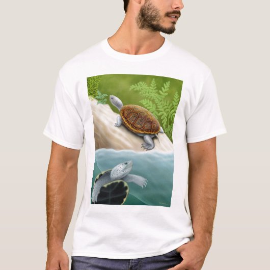 T-shirt de tortues de terrapin de dos en forme de (Devant)