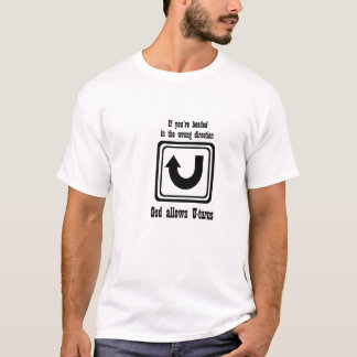 T-shirt de tour d'U des hommes