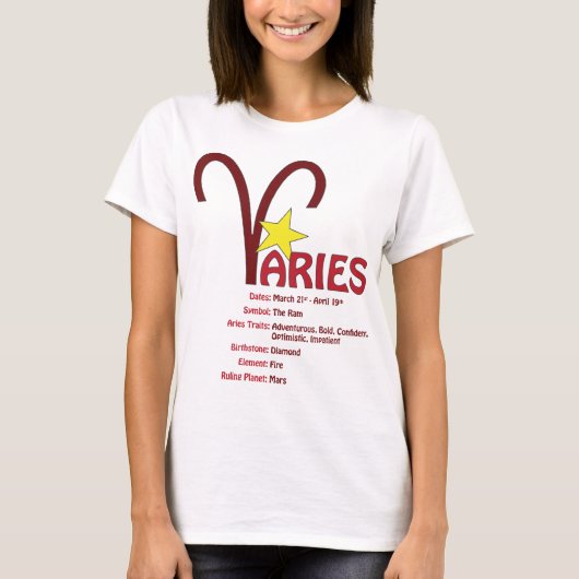 T-shirt de traits de Bélier (Devant)