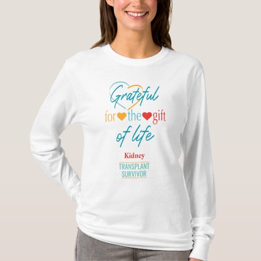 T-Shirt de transplantation personnalisable gracieu (Devant)