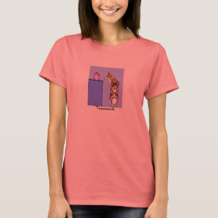 T-shirt de travail d'équipe de corgi