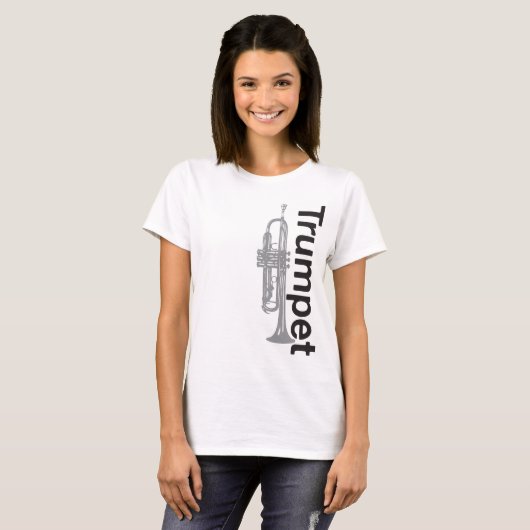 T-Shirt de trompette pour femmes (Devant entier)