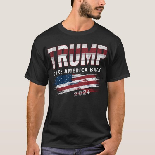 T-shirt De Trump Reprenez L'Amérique .. (Devant)