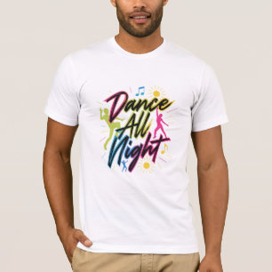 T-shirt de typographie amateur de danse unique pou