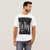 T-Shirt de typographie calligraphique « Gagner » | (Devant entier)