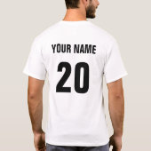 T-shirt de typographie de gardien de but d'hockey (Dos)