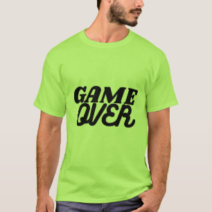 T-Shirt de typographie de jeu vidéo « Game Over »