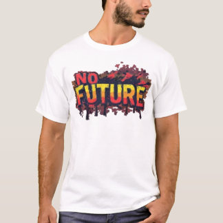 T-shirt de typographie graffiti sans avenir - Punk