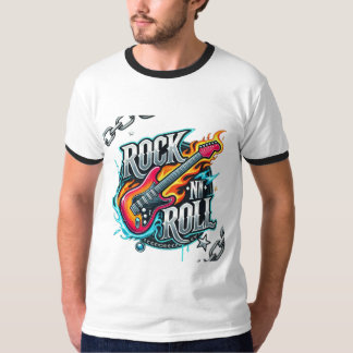 T-Shirt de typographie grunge Rock N Roll