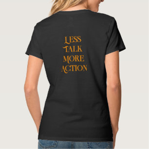 T-Shirt de typographie minimaliste Moins de parole