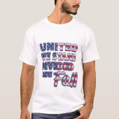 T-shirt de typographie United We Stand (Devant)