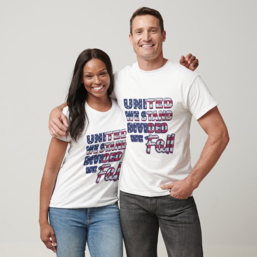T-shirt de typographie United We Stand (Unisexe)
