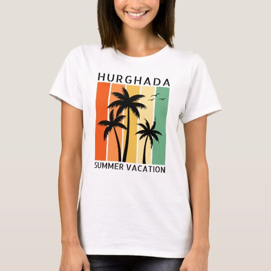 T-shirt de vacances d'été Hurghada (Devant)