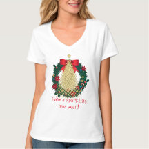 T-Shirt de vacances du Nouvel An scintillant