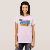 T-Shirt de vacances sur une île (Devant entier)