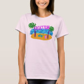 T-Shirt de vacances sur une île (Devant)