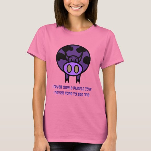 T-shirt de vache violette (Devant)