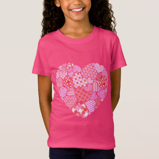 T-shirt de Valentine Heart Girl (Devant)
