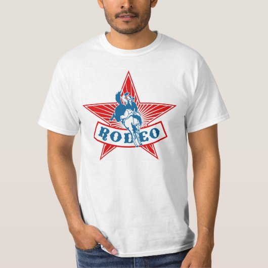 T-shirt de valeur de cowboy d'étoile de rodéo (Devant)