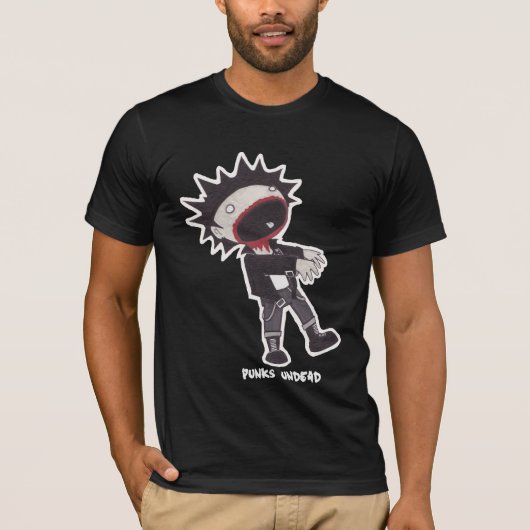T-shirt de vampires de punks [vêtements foncés] (Devant)