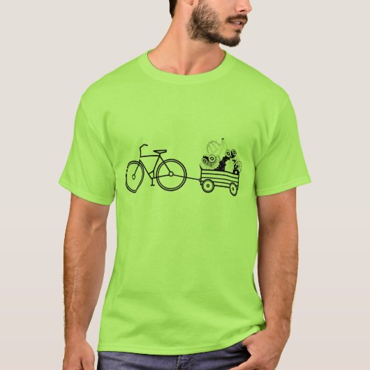 T-shirt de végétalien de chariot de fruit de (Devant)